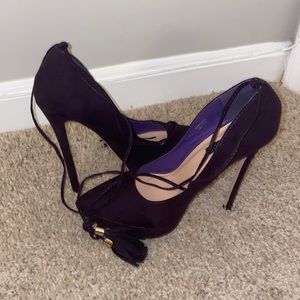 Izabella Rue Plum Suede Pumps